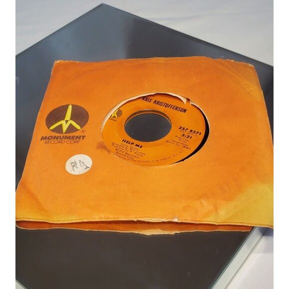 Kris Kristofferson - Why Me Help Me Monument Vinyl Record 45rpm 1972 - Picture 5 of 6